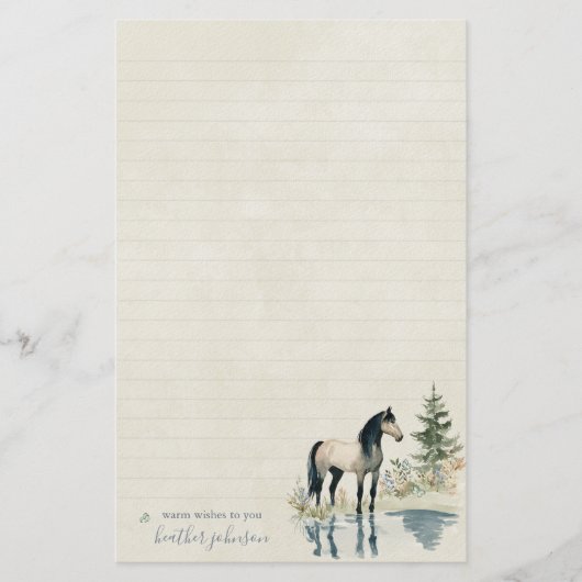 Hearthlight Notes Wiese & Mähne Notizen Briefpapier (Vorderseite)