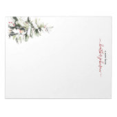 Hearthlight Notes Winter Cozy Dog Personalized Notizblock (Vorderseite)