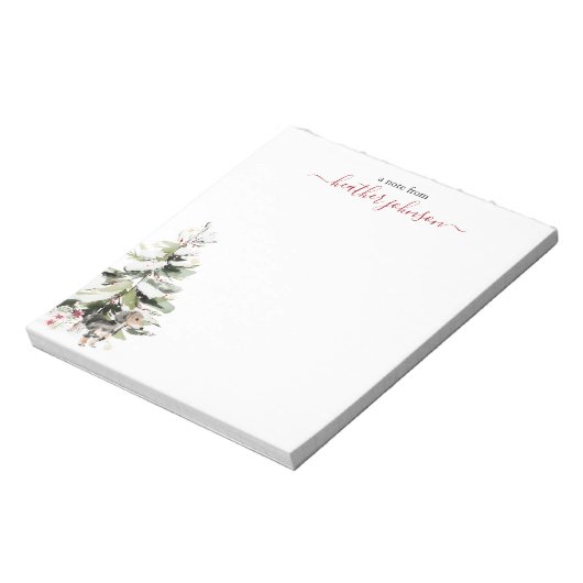 Hearthlight Notes Winter Cozy Dog Personalized Notizblock (Rotiert)