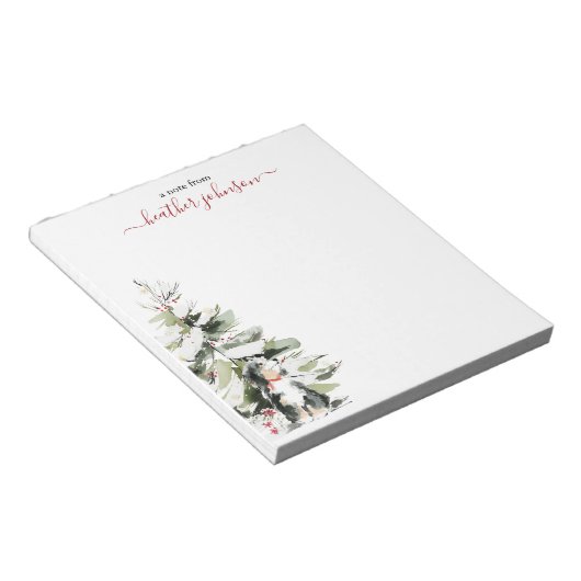 Hearthlight Notes Winter Cozy Dog Personalized Notizblock (angewinkelt)