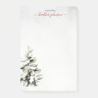 Hearthlight Notes Winter Cozy Dog Personalized Post-it Klebezettel