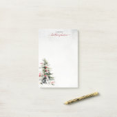 Hearthlight Notes Winter Cozy Dog Personalized Post-it Klebezettel (Auf Schreibtisch)