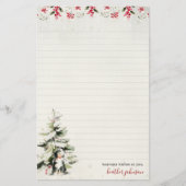 Hearthlight Notes Winter Cozy Hund personalisiert Briefpapier (Vorderseite)