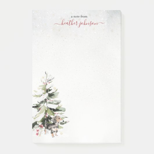 Hearthlight Notes Winter Cozy Hund Post-it Notes Klebezettel (Vorderseite)