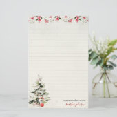 Hearthlight Notes Winter Cozy Kitten Personalisier Briefpapier (Stehend Vorderseite)