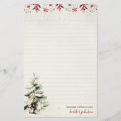 Hearthlight Notes Winter Cozy Kitten Personalisier Briefpapier (Vorderseite)