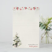 Hearthlight Notes Winter Cozy Kitten Personalisier Briefpapier (Stehend Vorderseite)