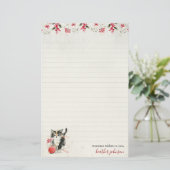 Hearthlight Notes Winter Cozy Kitten Personalisier Briefpapier (Stehend Vorderseite)