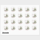Hearthlight Notes Winter Cozy Kitten Personalisier Runder Aufkleber (Blatt)