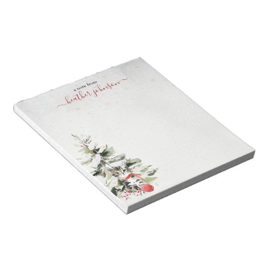 Hearthlight Notes Winter Cozy Kitten Personalized Notizblock (angewinkelt)