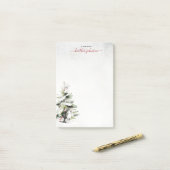 Hearthlight Notes Winter Cozy Kitten Personalized Post-it Klebezettel (Auf Schreibtisch)