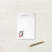 Hearthlight Notes Winter Cozy Kitten Personalized Post-it Klebezettel (Auf Schreibtisch)