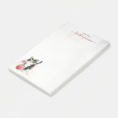 Hearthlight Notes Winter Cozy Kitten Personalized Post-it Klebezettel (angewinkelt)