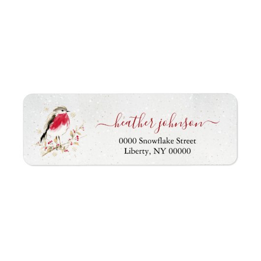 Hearthlight Notes Winter Robin Bird Personalized (Vorne)