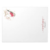 Hearthlight Notes Winter Robin Bird Personalized Notizblock (Vorderseite)