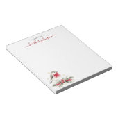 Hearthlight Notes Winter Robin Bird Personalized Notizblock (angewinkelt)