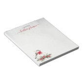 Hearthlight Notes Winter Robin Vogel Personalisier Notizblock (angewinkelt)