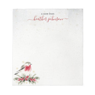 Hearthlight Notes Winter Robin Vogel Personalisier Notizblock