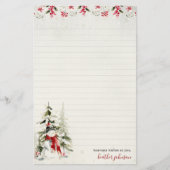Hearthlight Notes Winter Schneemann Personalisiert Briefpapier (Vorderseite)
