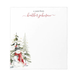 Hearthlight Notes Winter Snowman Personalized Notizblock