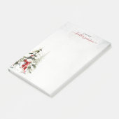 Hearthlight Notes Winter Snowman Personalized Post-it Klebezettel (angewinkelt)