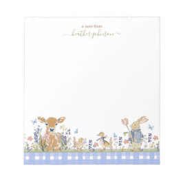 Hearthlight Notizen Frühlingsweiche Gingham-Wiese Notizblock