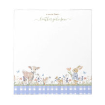Hearthlight-Notizen Frühlingsweiche Gingham-Wiese