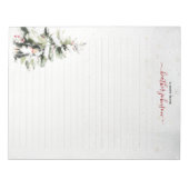 Hearthlight-Notizen Winter Cozy Hund Personalisier Notizblock (Vorderseite)