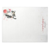 Hearthlight-Notizen Winter Cozy Kitten Personalisi Notizblock (Vorderseite)