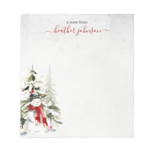 Hearthlight-Notizen Winter-Schneemann Personalisie Notizblock