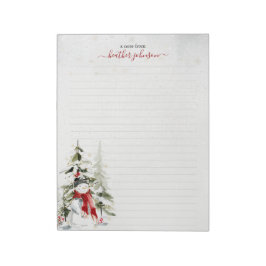 Hearthlight Notizen Winter-Schneemann Personalisie Notizblock