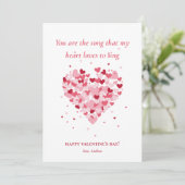 Hearths Foto Valentinstag Feiertagskarte (Stehend Vorderseite)