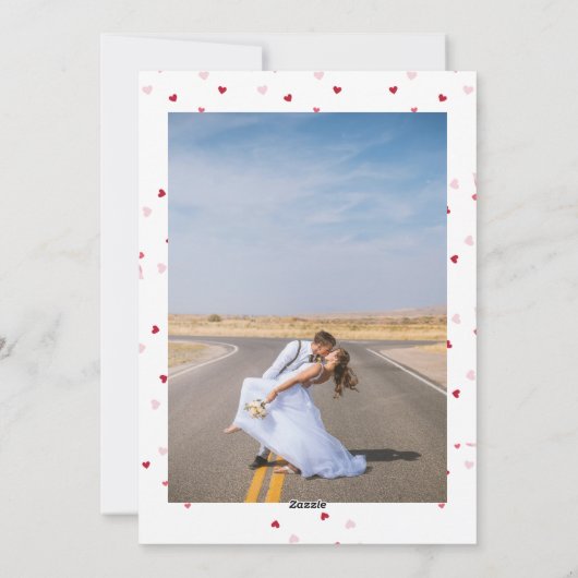 Hearths Foto Valentinstag Feiertagskarte (Rückseite)