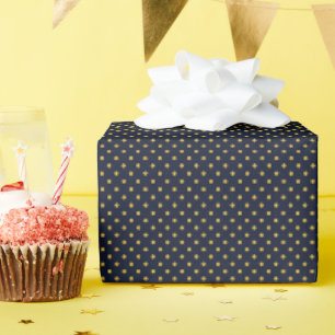Hearthside Polka Dot (Mitternachts-Herd-Blau) Geschenkpapier