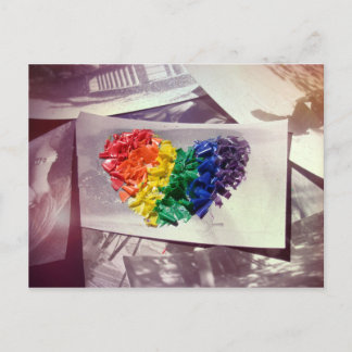 Hearthues (Buntstift Liebe) Postkarte