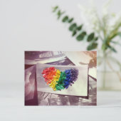 Hearthues (Crayon-Liebe) Postkarte (Stehend Vorderseite)