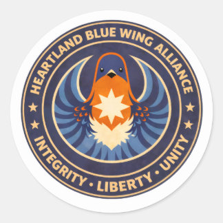Heartland Blue Wing Alliance Missouri-Aufkleber Runder Aufkleber