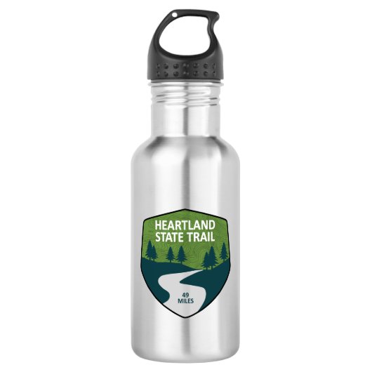 Heartland Staat Trail Edelstahlflasche (Vorderseite)