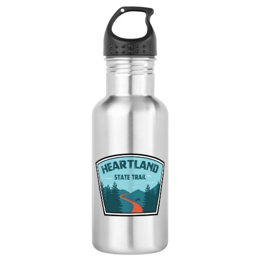 Heartland Staat Trail Edelstahlflasche (Vorderseite)