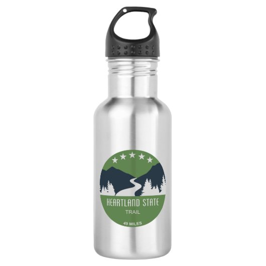 Heartland Staat Trail Edelstahlflasche (Vorderseite)
