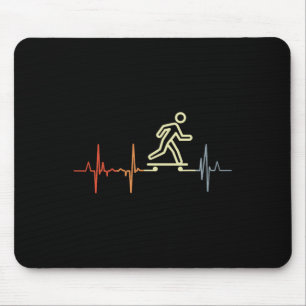 Heartline Skateboarding Skateboarder Puls Linie Mousepad