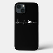 Heartline Snowmobile Geschenk Idee Snowmobiling Case-Mate iPhone Hülle (Rückseite)