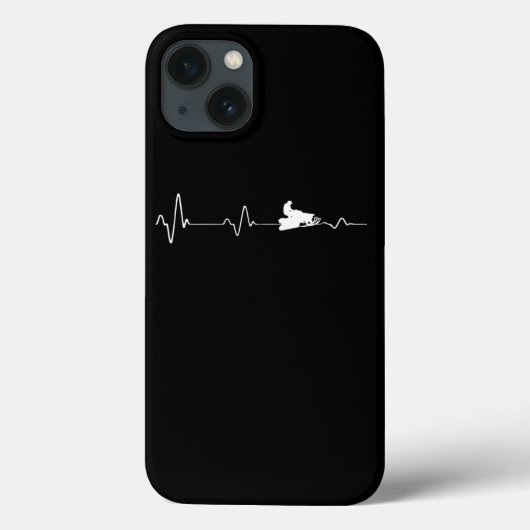 Heartline Snowmobile Geschenk Idee Snowmobiling Case-Mate iPhone Hülle (Rückseite)