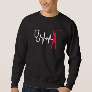 Heartline Sports Golf Swing Golfspielen Liebe Herz Sweatshirt