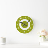 Heartlines - Celery Green Runde Wanduhr (Zuhause)