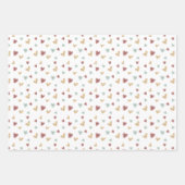 Hearts2 Papierblätter - braun - Set 3 Geschenkpapier Set (Vorderseite 3)