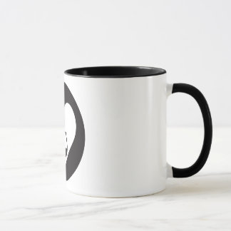 Hearts2Tails schwarze grafische Logo-Kaffee-Tasse Tasse