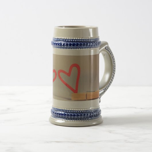 Hearts 22 oz Stein Bierglas (VorderseiteRechts)
