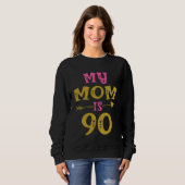 Hearts 90th Bday For Mom From Son Daughter Sweatshirt (Vorne ganz)