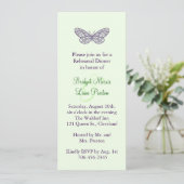 Heart's a Flutter Probe Dinner Invite (grün) Einladung (Stehend Vorderseite)